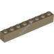 Деталь Лего Кубик 1 х 8 Цвет Темно-Песочный