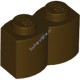 Деталь Лего Кубик Модифицированный 1 х 2 Бревно Цвет Темно-Коричневый