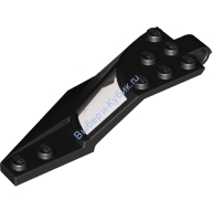 Деталь Лего Лобовое Стекло 8 х 3 х 1 1/3 Правая Половина С Двумя Панелями Отверстиями Под Пин И Прозрачным Стеклом Цвет Черный