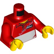 Деталь Лего Торс С Рисунком Цвет Красный