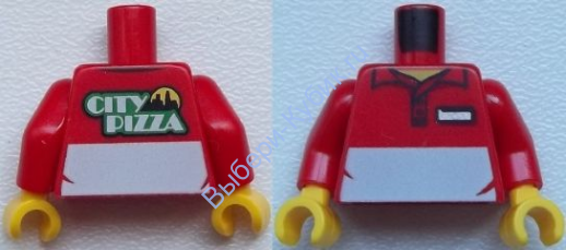 Деталь Лего Торс С Рисунком Цвет Красный