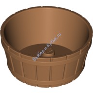 Деталь Лего Половина Бочки С Отверстием Под Ось Цвет Карамельный