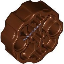 Деталь Лего Техник Барабан Оружия С 2 Отверстиями Под Пин И 3 Под Ось Цвет Коричневый