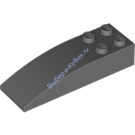 Деталь Лего Скос Закругленный 6 х 2 Цвет Темно-Серый
