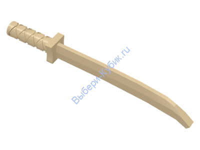 Деталь Лего Меч Катана Цвет Песочный