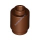 Деталь Лего Кубик Круглый 1 х 1 Открытый Штырек Цвет Коричневый