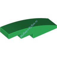 Деталь Лего Скос Закругленный 4 х 1 Без Штырьков Цвет Зеленый