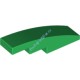 Деталь Лего Скос Закругленный 4 х 1 Без Штырьков Цвет Зеленый