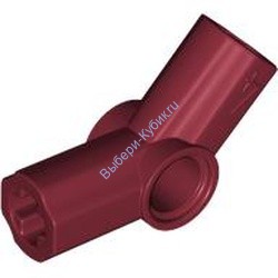 Деталь Лего Техник Коннектор Угловой #4 - 135 Градусов Цвет Темно-Красный