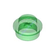Деталь Лего Пластина Круглая 1 х 1 Цвет Прозрачно-Зеленый