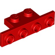 Деталь Лего Кронштейн 1 х 2 1 х 4 С Закругленными Углами Цвет Красный