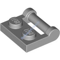 Деталь Лего Пластина 1 х 2 С Ручкой На Стороне - Закрытые Концы Цвет Светло-Серый