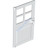 Деталь Лего Дверь 1 х 4 х 6 С Четырьмя Окнами И Штырьком - Ручкой Цвет Белый