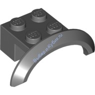 Деталь Лего Автомобильное Крыло 4 х 2 1/2 х 1 С Аркой Круглое Цвет Темно-Серый