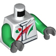 Деталь Лего Торс С Рисунком Цвет Белый
