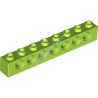 Деталь Лего Техник Кубик 1 х 8 С Отверстиями Цвет Лайм