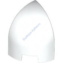 Деталь Лего Скос Изогнутый 1 x 1 x 1 1/3 Цвет Белый