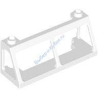 Деталь Лего Лобовое Стекло 2 х 6 х 2 Поезд Цвет Белый