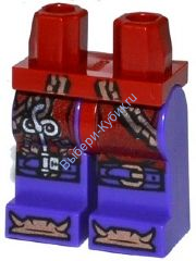 Деталь Лего Ноги С Рисунком Цвет Темно-фиолетовые