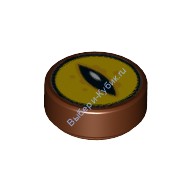 Деталь Лего Плитка Круглая 1 х 1 С Рисунком Цвет Коричневый