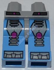 Деталь Лего Ноги С Рисунком Цвет Светло-Серый