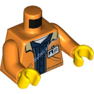 Деталь Лего Торс С Рисунком Цвет Оранжевый