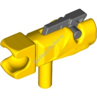 Деталь Лего Мини-Бластер / Сопло С Креплением Под Шар И Голубовато-Серым Спусковым Крючком - Полностью Собранный Цвет Желтый