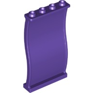 Деталь Лего Панель 1 х 4 х 6 Волнистая Цвет Темно-Фиолетовый