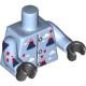 Деталь Лего Торс С Рисунком Цвет Ярко-Светло-Голубой