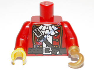 Деталь Лего Торс С Рисунком Цвет Красный