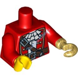 Деталь Лего Торс С Рисунком Цвет Красный