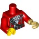 Деталь Лего Торс С Рисунком Цвет Красный
