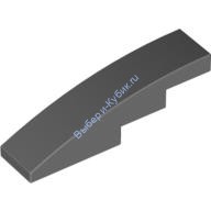 Деталь Лего Скос Закругленный 4 х 1 Без Штырьков Цвет Темно-Серый