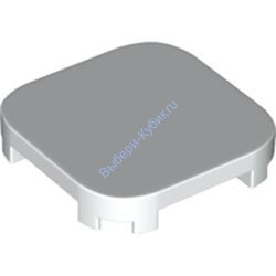 Деталь Лего Плитка Модифицированная 4 х 4 С Закругленными Углами И 4 Подставками Цвет Белый