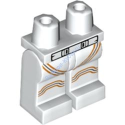 Деталь Лего Бедра И Ноги С Рисунком Цвет Белый