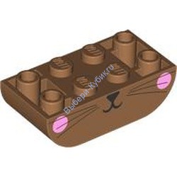 Деталь Лего Скос Перевернутый 4 x 2 С Рисунком Цвет Карамельный