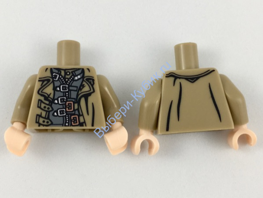 Деталь Лего Торс С Рисунком Цвет Темно-Песочный