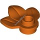 Деталь Лего Пластина Круглая 1 х 1 С 3 Листьями Цвет Красно-Оранжевый