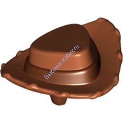 Деталь Лего Шляпа С Прической Цвет Коричневый