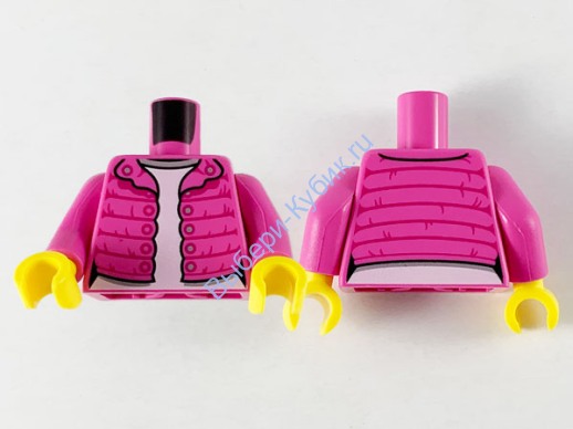 Деталь Лего Торс С Рисунком Цвет Темно-Розовый