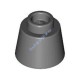 Деталь Лего Конус 1 1/6 х 1 1/6 х 2/3 (Феска) Цвет Темно-Серый