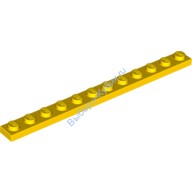 Деталь Лего Пластина 1 х 12 Цвет Желтый