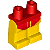 Деталь Лего Бедра И Ноги С Рисунком Цвет Красный