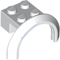 Деталь Лего Автомобильное Крыло 4 x 2 1/2 x 1 2/3 С Аркой Круглое Цвет Белый