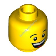 Деталь Лего Голова Минифигурки Двусторонняя Цвет Желтый