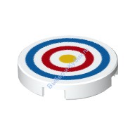 Деталь Лего Плитка Круглая 2 х 2 с Разноцветными Кругами Цвет Белый