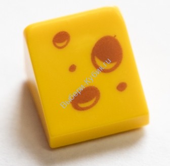 Деталь Лего Скос 1 х 1 х 2/3 С Рисунком Цвет Желтый