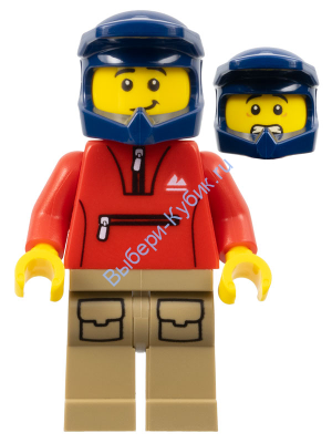 Минифигурки Лего Сити - Велосипедист на горном велосипеде – мужчина