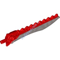 Деталь Лего Техник Серебряный Меч С Лезвием Пилы Цвет Красный