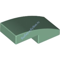 Деталь Лего Скос Закругленный 2 х 1 Без Штырьков Цвет Песочно-Зеленый